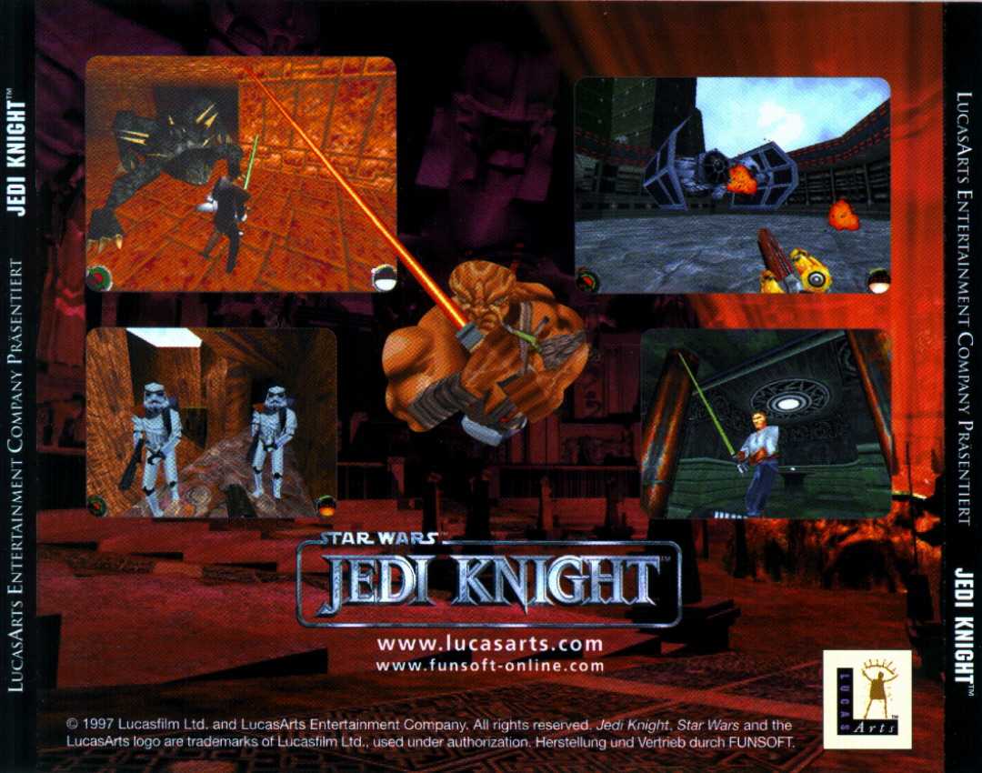 Star Wars: Jedi Knight - zadn CD obal