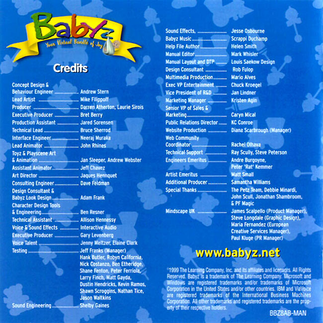 Babyz: Your Virtual Bundle of Joy - predn vntorn CD obal