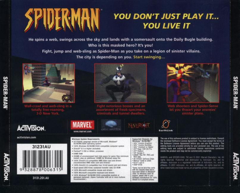 Spider-Man - zadn CD obal
