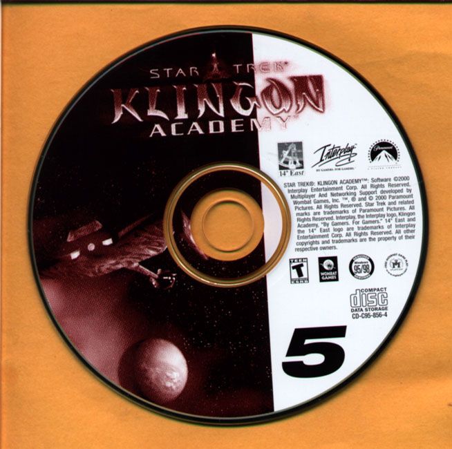 Star Trek: Klingon Academy - CD obal 5