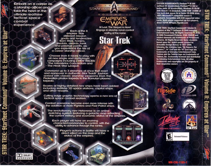 Star Trek: Starfleet Command 2: Empires at War - zadn CD obal