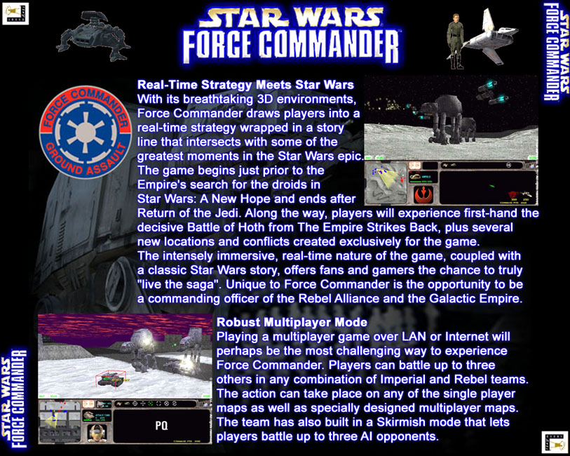 Star Wars: Force Commander - zadn CD obal