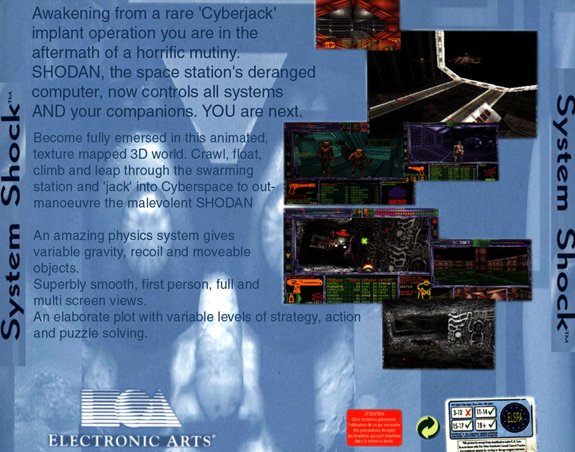 System Shock - zadn CD obal