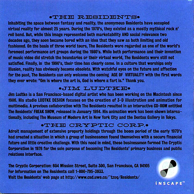 The Residents: Bad Day on the Mid Way - predn vntorn CD obal