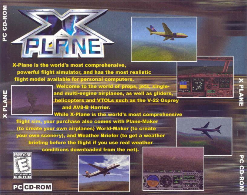 X-Plane - zadn CD obal