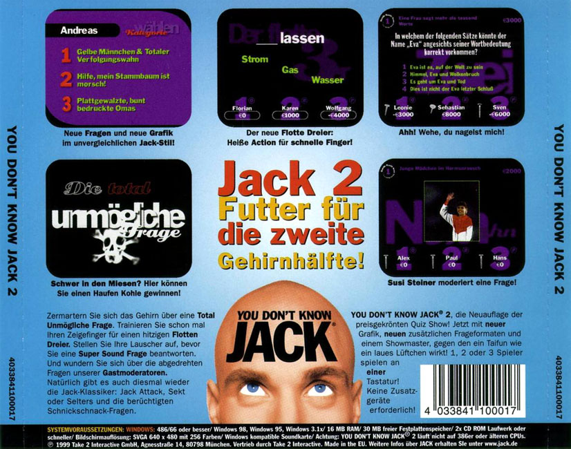 You Don't Know Jack: Volume 2 - zadn CD obal