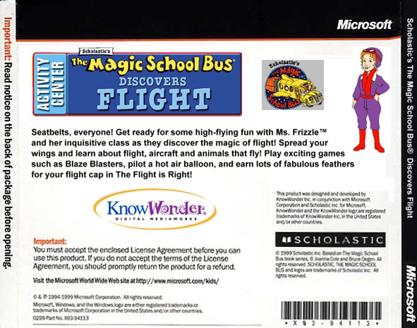 Magic School Bus: Flight - zadn CD obal