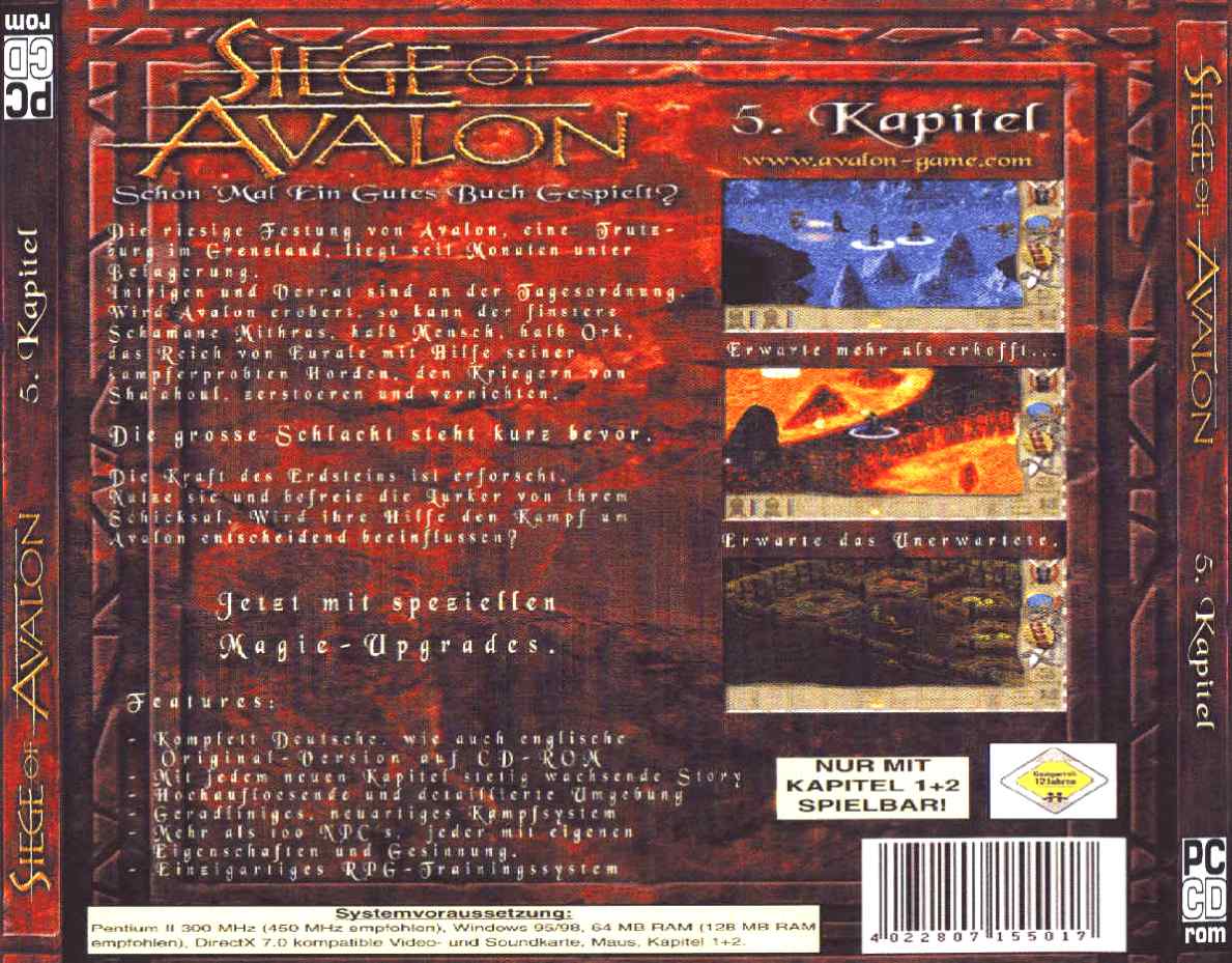 Siege of Avalon 5 - zadn CD obal
