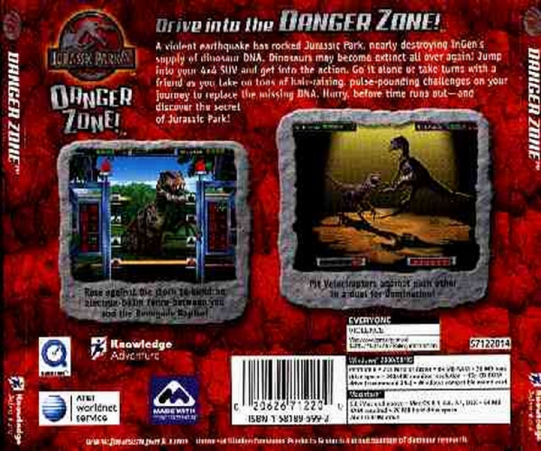 Jurassic Park 3: Danger Zone! - zadn CD obal