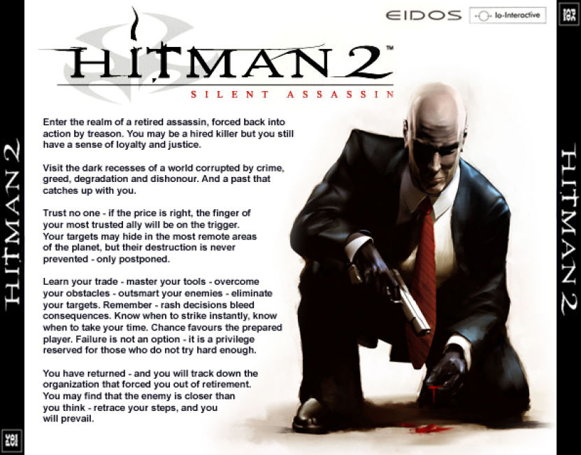 Hitman 2: Silent Assassin - zadn CD obal
