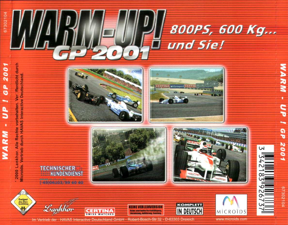 Warm Up!: GP 2001 - zadn CD obal