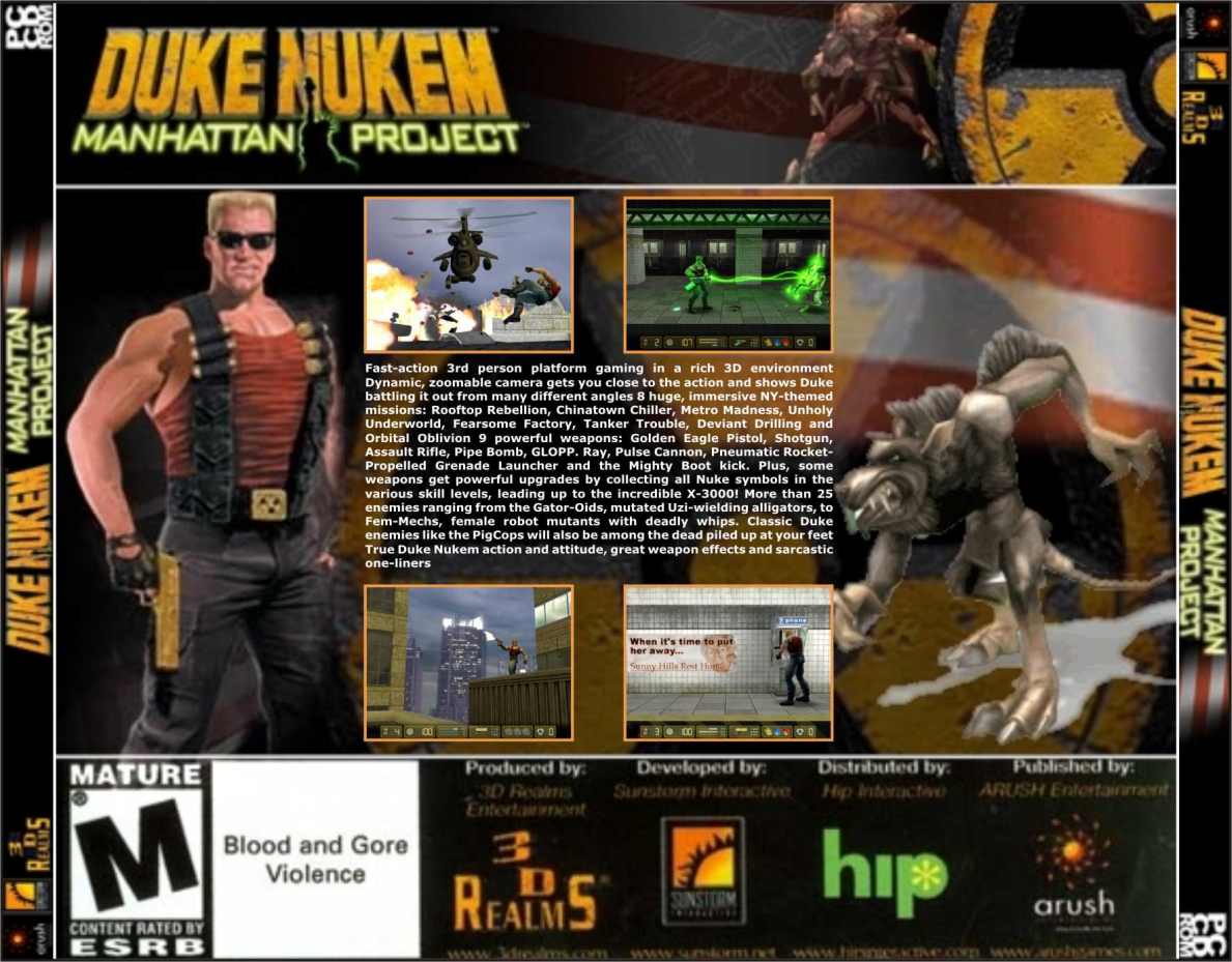 Duke Nukem: Manhattan Project - zadn CD obal 2