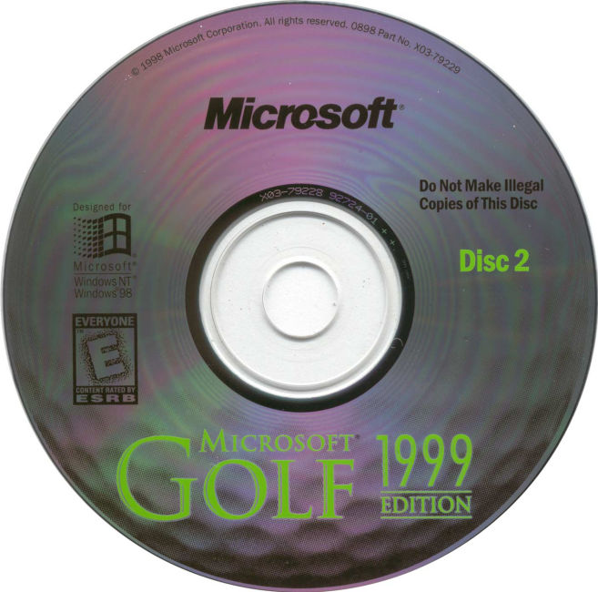 Microsoft Golf 1999 Edition (+7 Courses) - CD obal 2