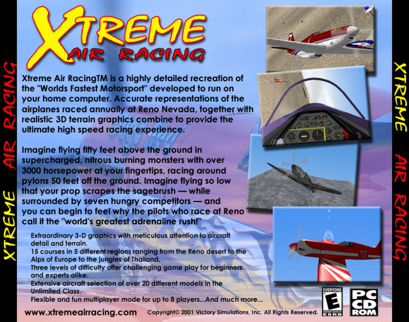 Xtreme Air Racing - zadn CD obal