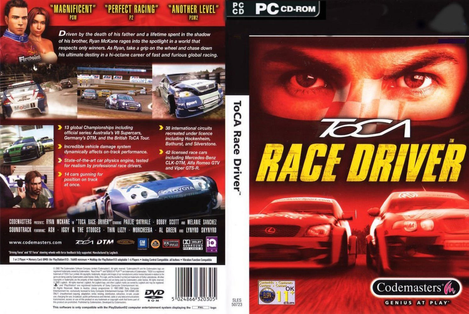 TOCA Race Driver - DVD obal