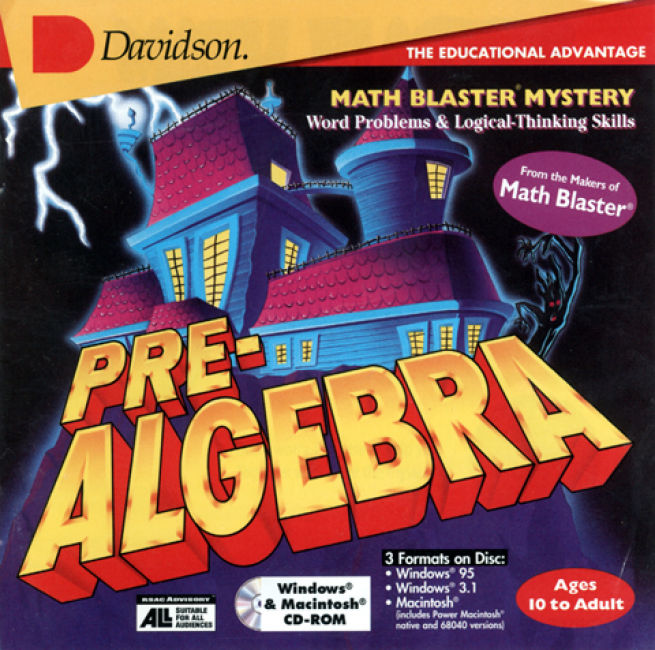 Math Blaster Mystery: Pre-Algebra - predný CD obal.