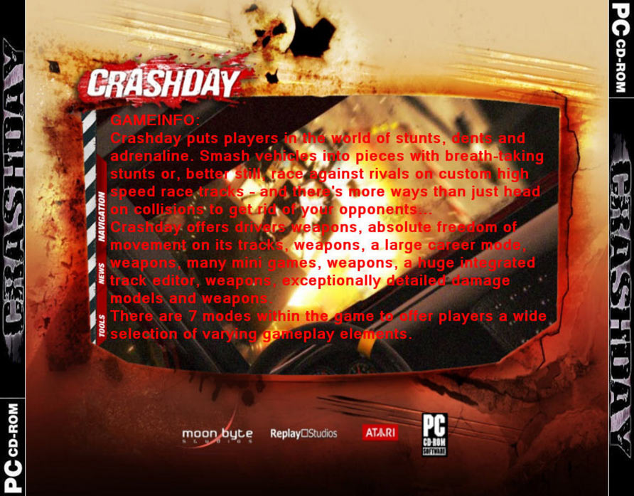 Crashday - zadný CD obal 2