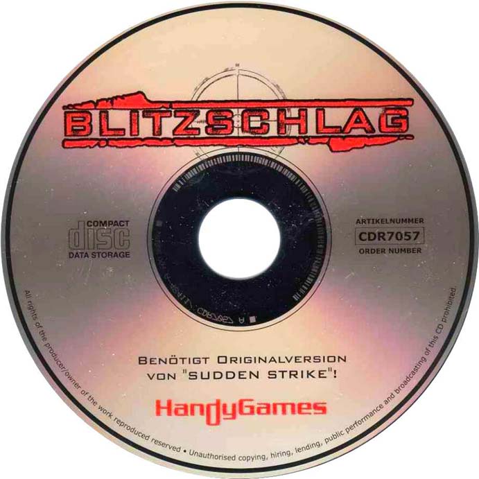 Blitzschlag - Sudden Strike Add-on - CD obal