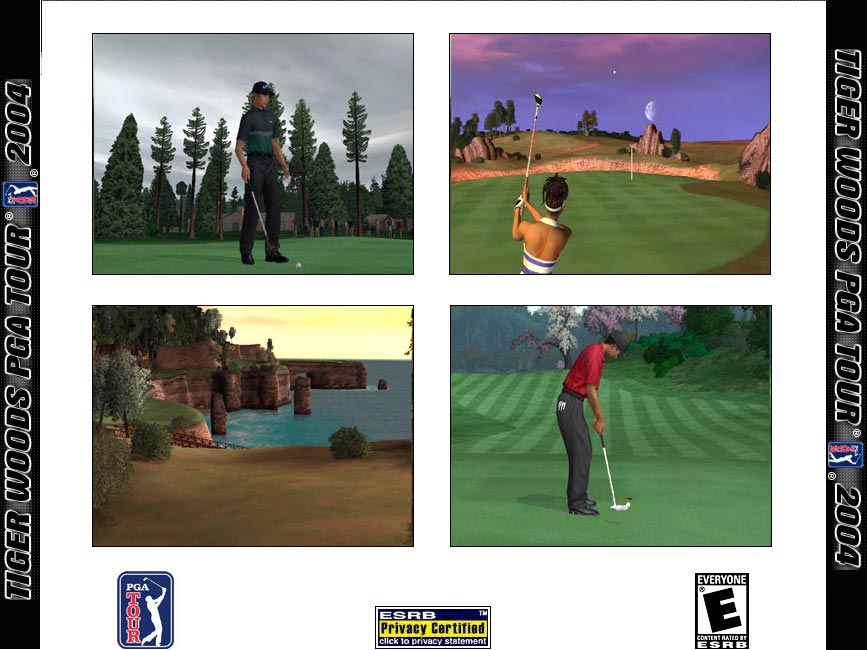 Tiger Woods PGA Tour 2004 - zadn CD obal