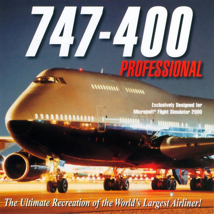 747-400 Professional - MS Flight Simulator 2000 Add-On - predn CD obal