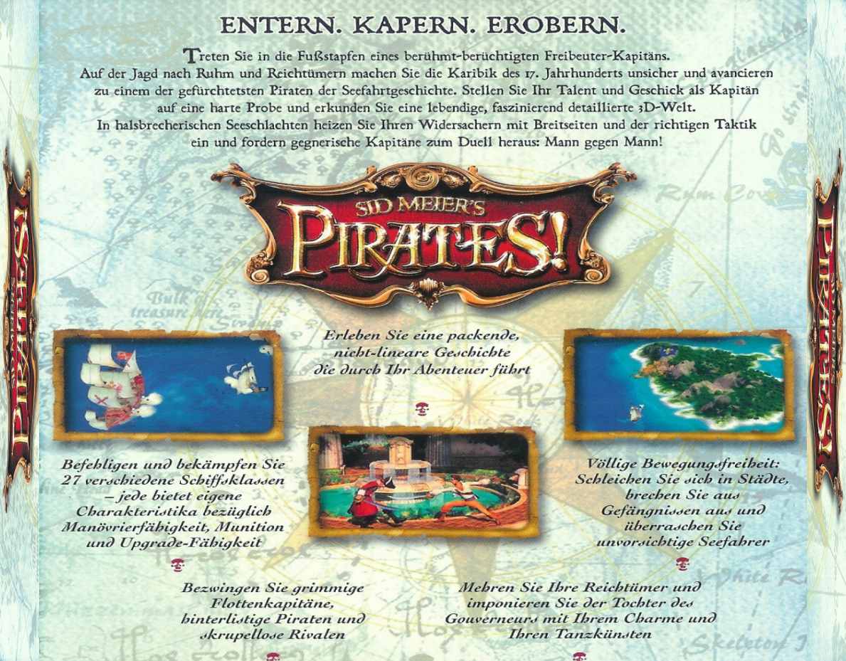 Sid Meier's Pirates! - zadn CD obal
