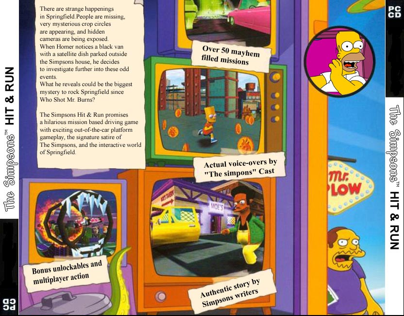 The Simpsons: Hit & Run - zadn CD obal