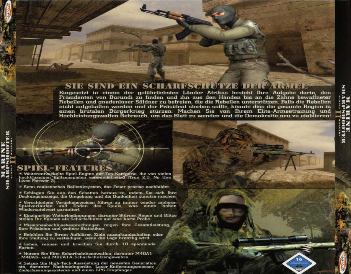 Marine Sharpshooter 2: Jungle Warfare - zadn CD obal