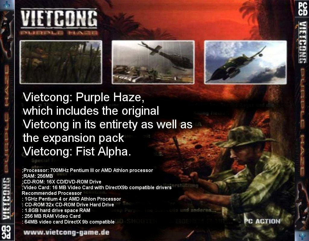 Vietcong: Purple Haze - zadn CD obal 2