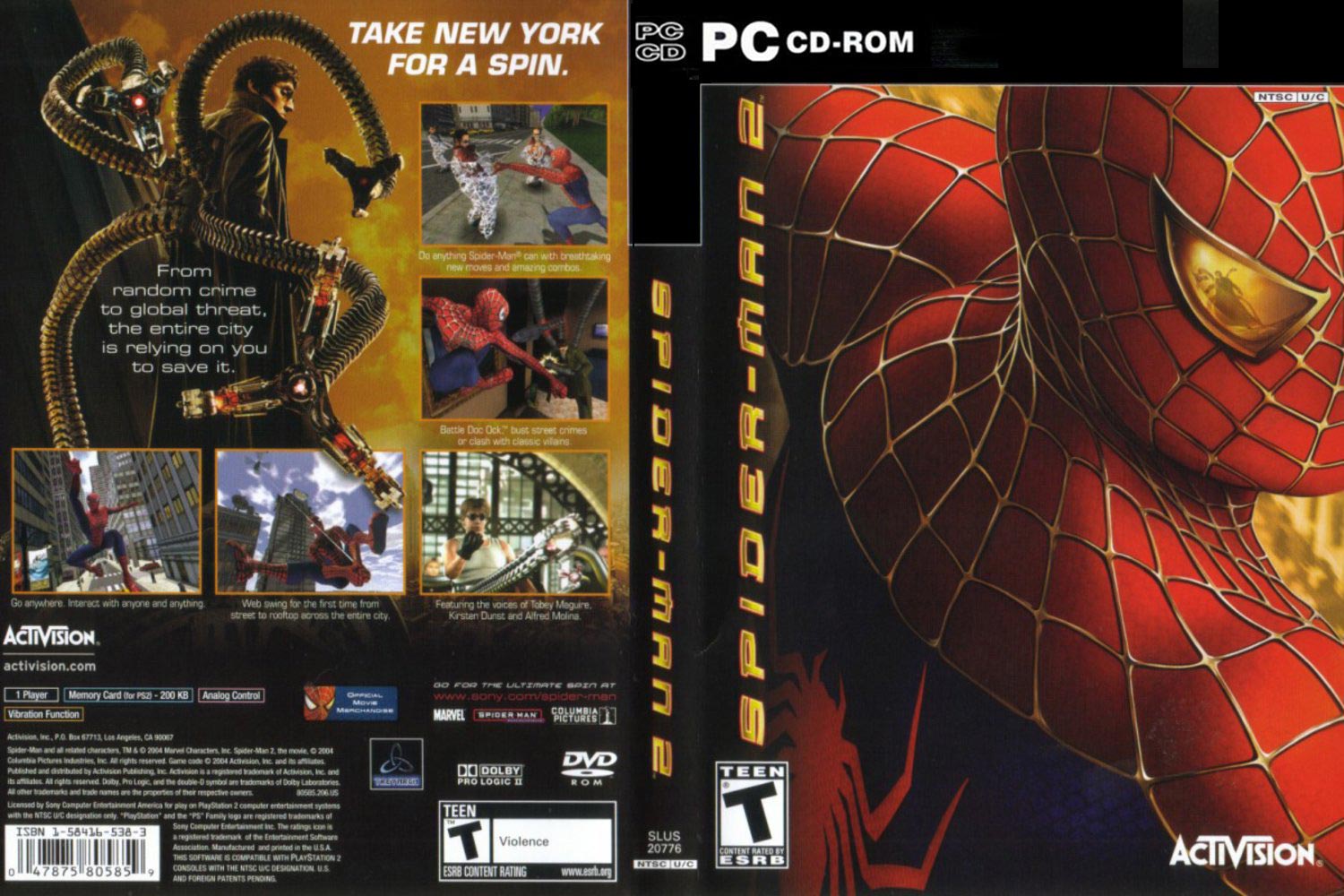 Spider-Man 2: The Game - DVD obal