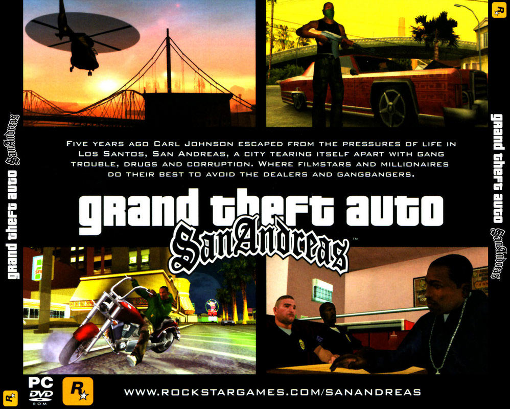 Grand Theft Auto: San Andreas - zadn CD obal