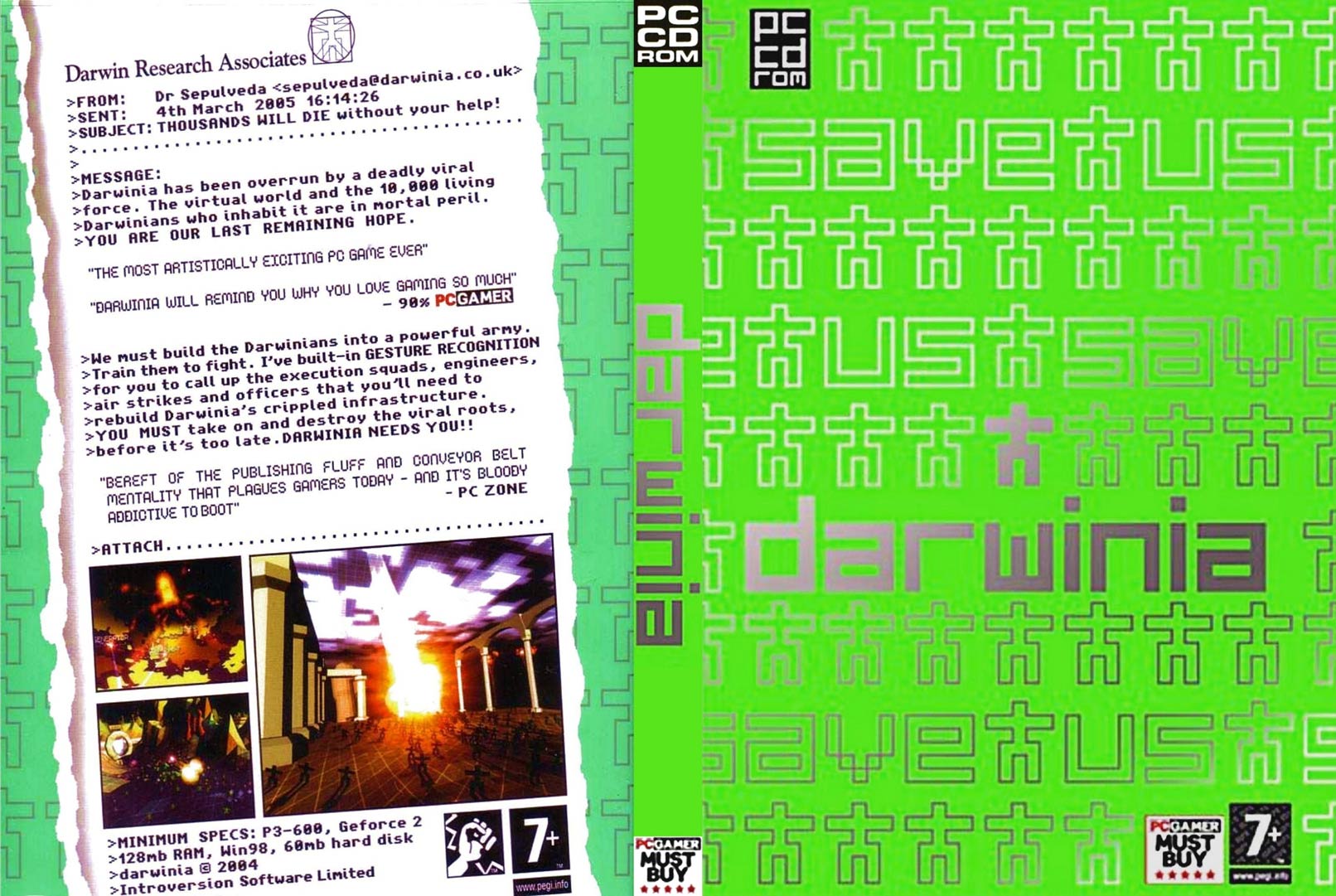Darwinia - DVD obal