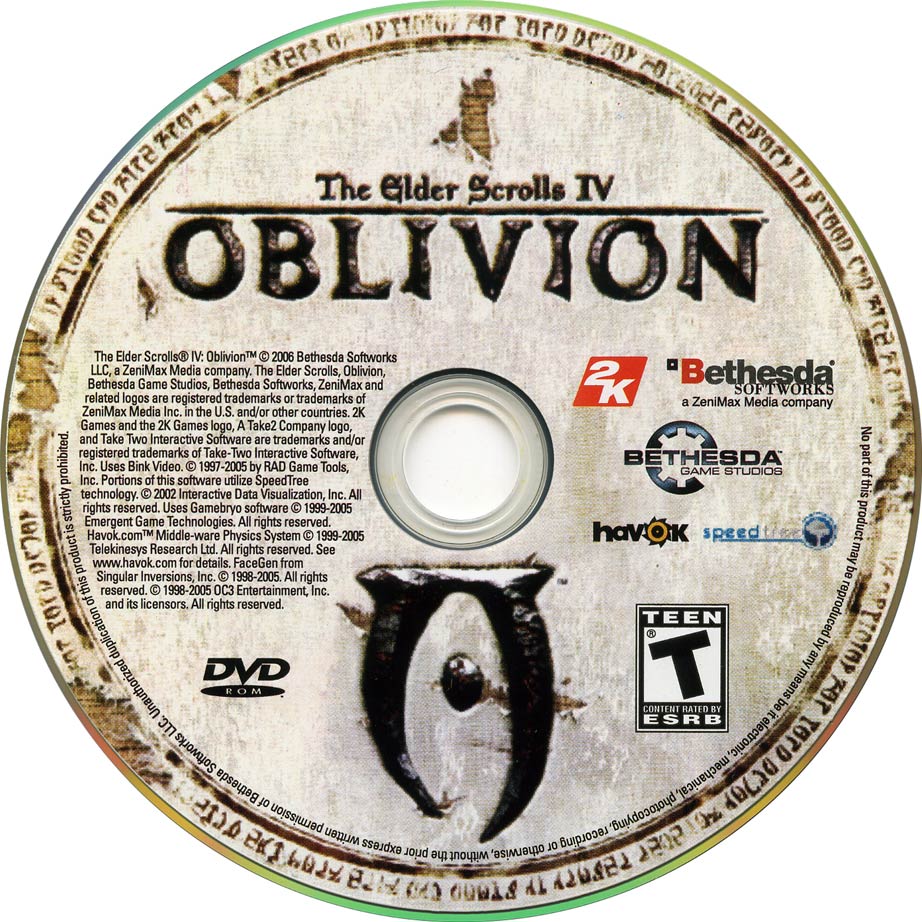 The Elder Scrolls 4: Oblivion - CD obal