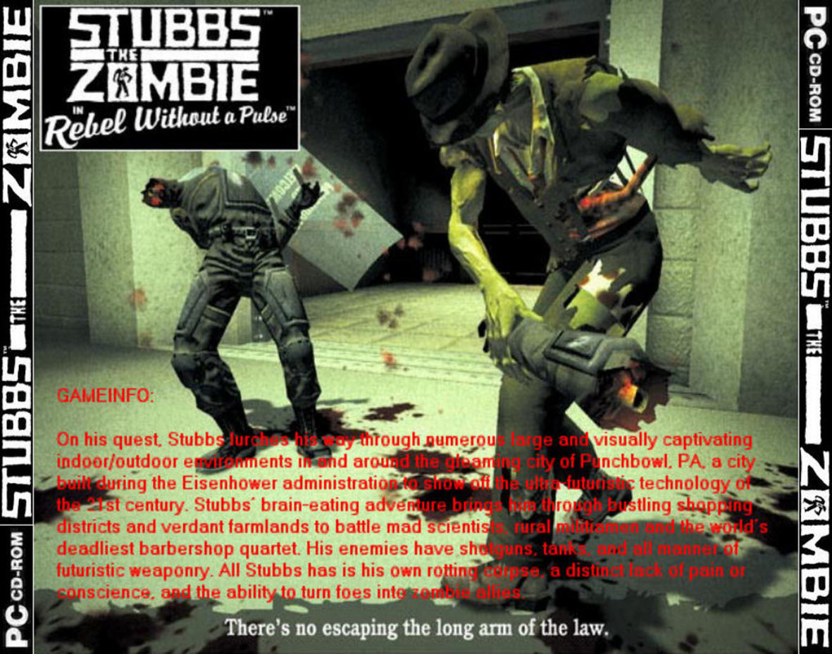 Stubbs the Zombie: Rebel Without a Pulse - zadn CD obal