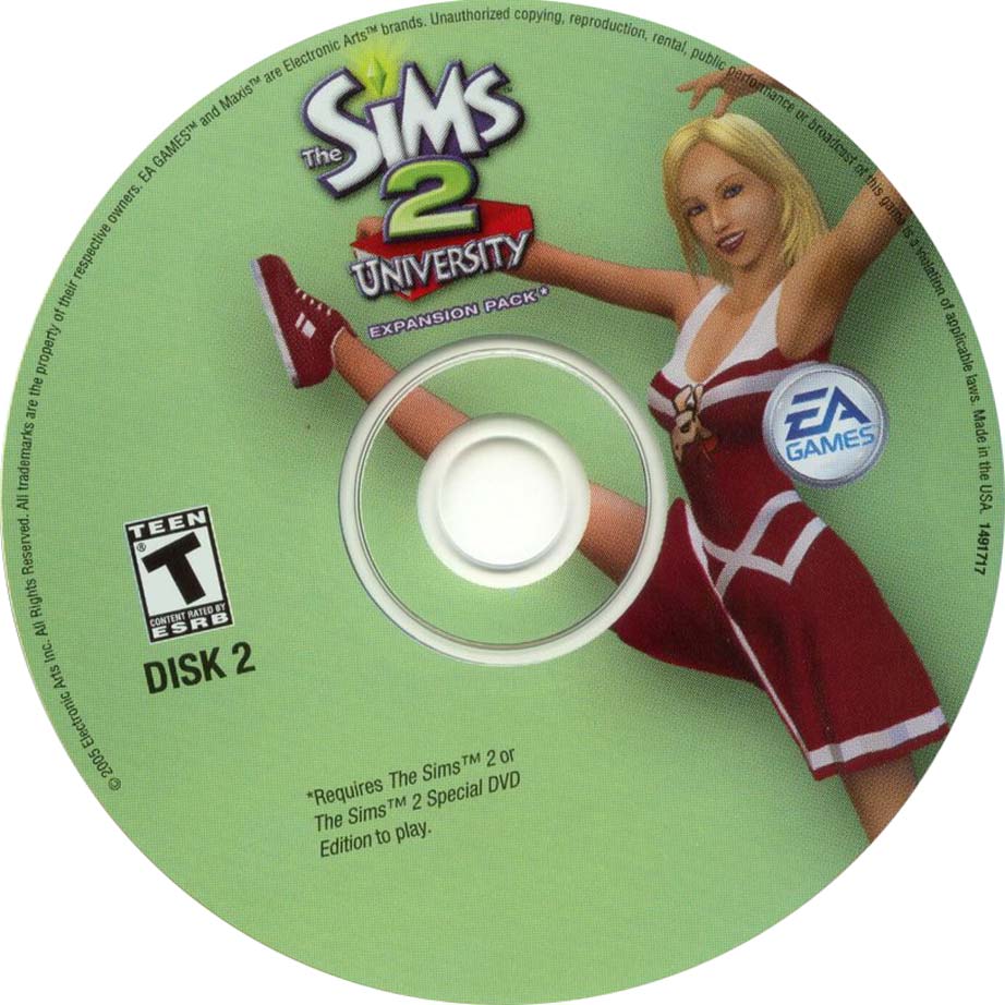 The Sims 2: University - CD obal 2