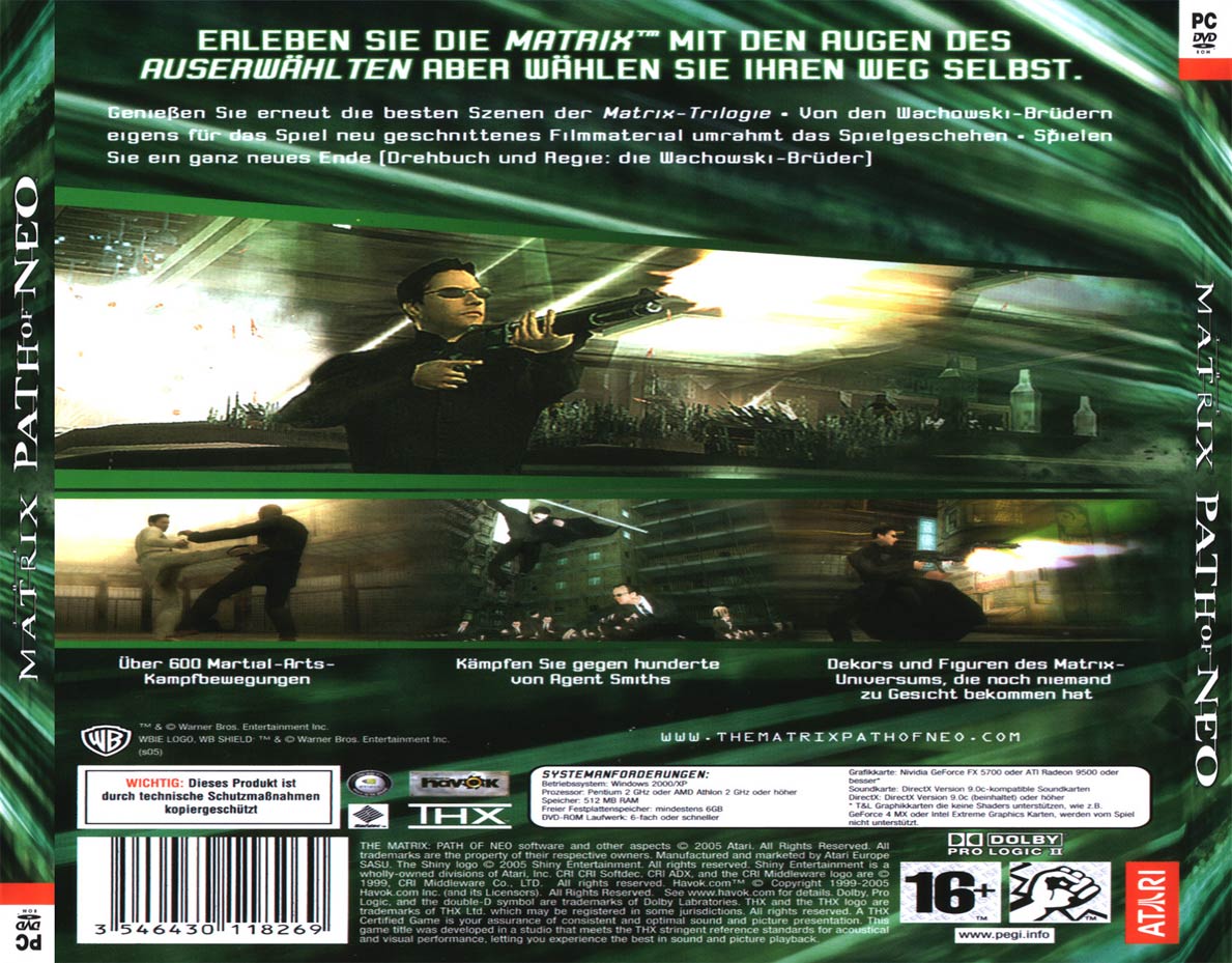 The Matrix: Path of Neo - zadn CD obal