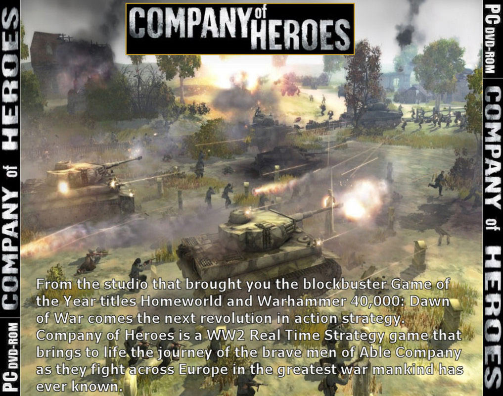 Company of Heroes - zadn CD obal