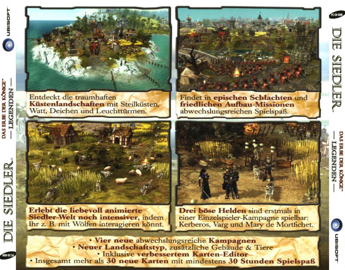 Settlers 5: Heritage of Kings - Legends - zadn CD obal