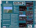 Airline Simulator 2 - zadn CD obal