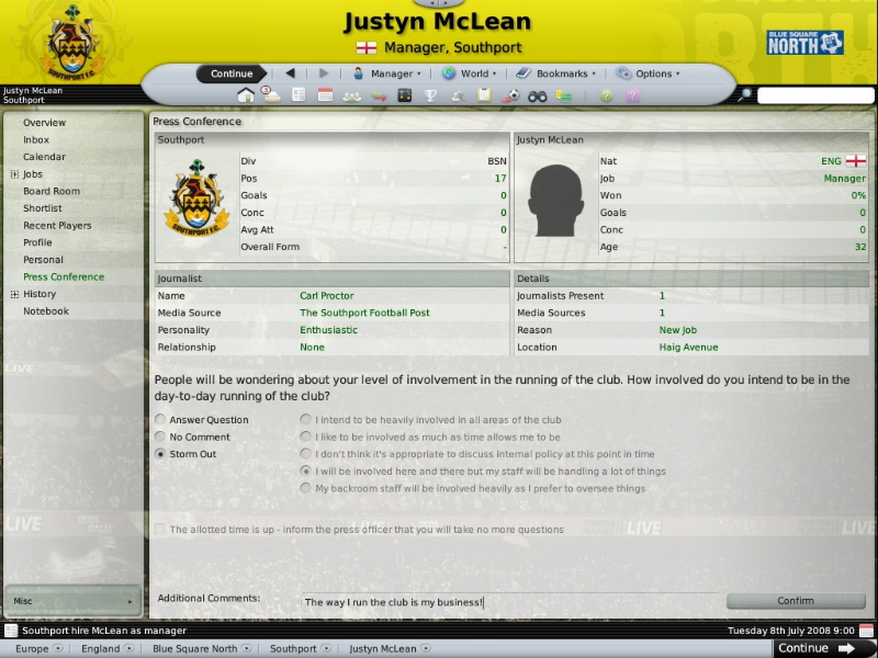 Football Manager 2009 - screenshot 5