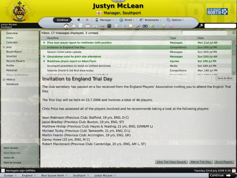 Football Manager 2009 - screenshot 2