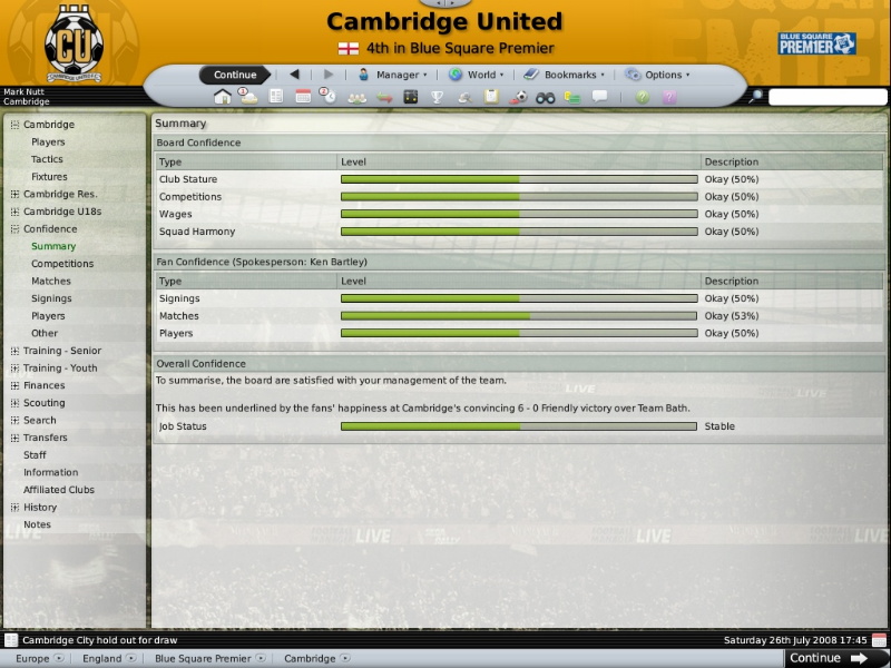 Football Manager 2009 - screenshot 1