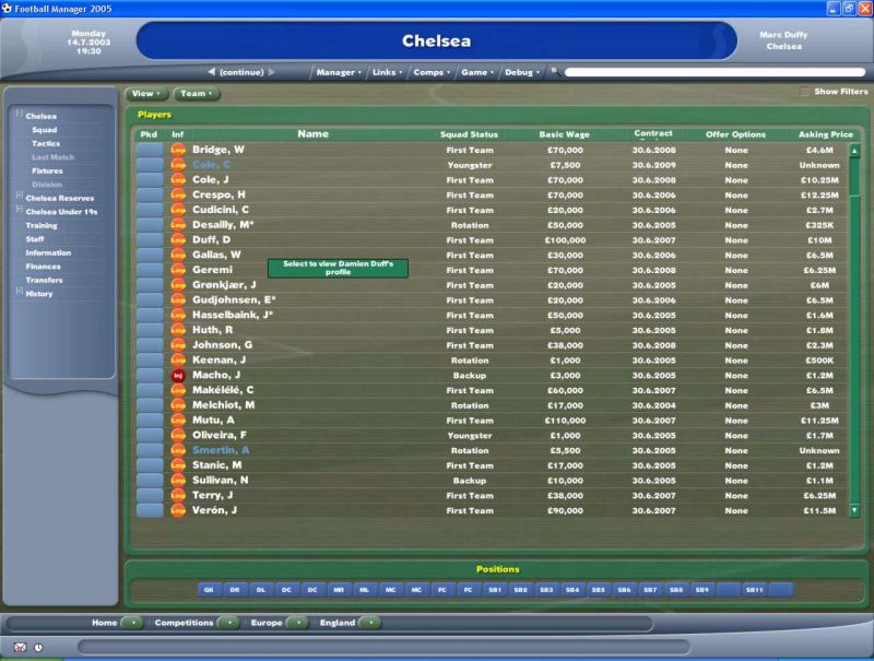 Football Manager 2005 - screenshot 9