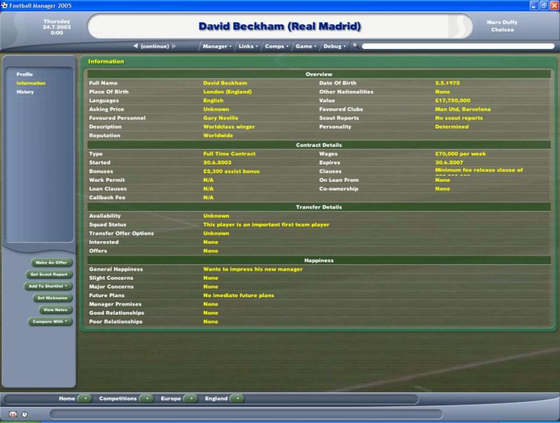 Football Manager 2005 - screenshot 8
