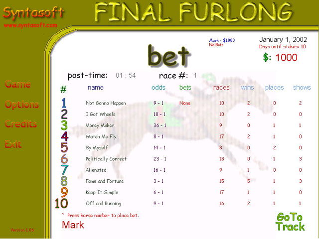 Final Furlong - screenshot 4