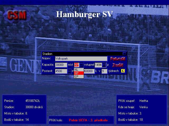 Czech Soccer Manager 2000 - screenshot 5